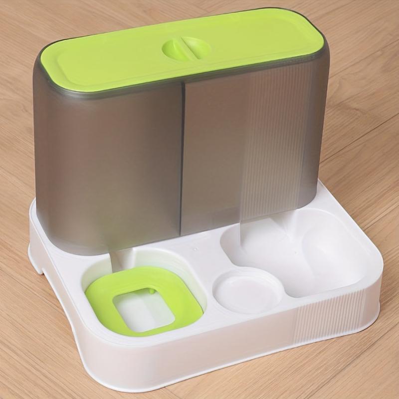Automatic Cat Food/Water Dispenser 2-in-1 Multifunctional Gravity Feeder/Waterer
