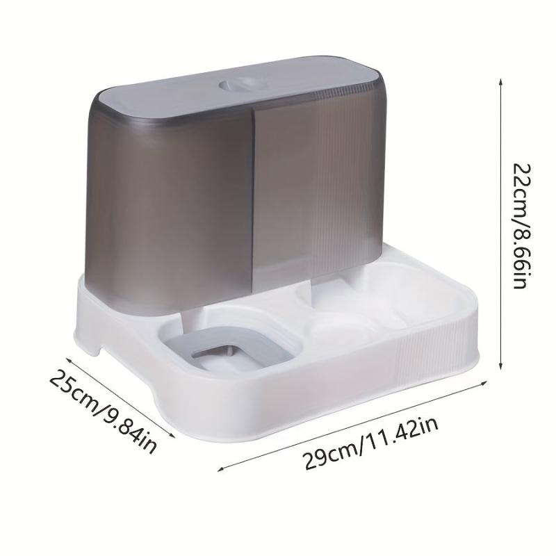Automatic Cat Food/Water Dispenser 2-in-1 Multifunctional Gravity Feeder/Waterer