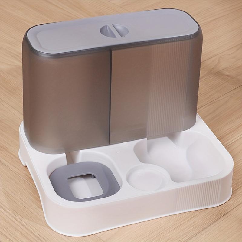 Automatic Cat Food/Water Dispenser 2-in-1 Multifunctional Gravity Feeder/Waterer