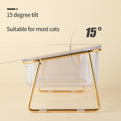 Double Cat Bowls With Iron Stand - Pet Feeding Supplies