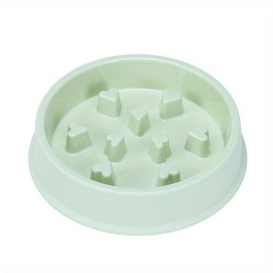 Slow Feeder Pet Bowl Heart-Shaped Anxiety Relief Healthy Eating Non-Choking