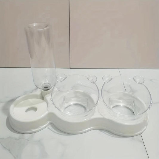 Automatic Food & Water Dispenser Pet Double Bowl Feeder