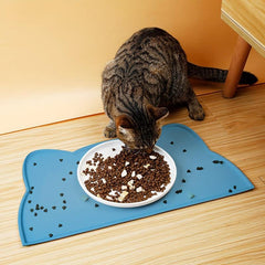 Cat Head Silicone Pet Feeding Mat Non Slip Waterproof