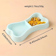 Non Spill Pet Double Bowl for Dogs Cats Kittens - Anti Skid, Easy Cleaning