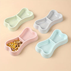 Non Spill Pet Double Bowl for Dogs Cats Kittens - Anti Skid, Easy Cleaning