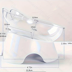 Adjustable Raised Cat Feeder Bowl Neck Protection