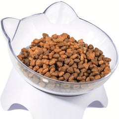 Adjustable Raised Cat Feeder Bowl Neck Protection