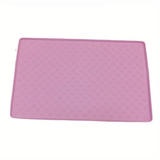 Silicone Pet Food Mat Waterproof Leak Proof Feeding Mat Cats Dogs Foldable