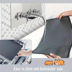 Silicone Pet Food Mat Waterproof Leak Proof Feeding Mat Cats Dogs Foldable
