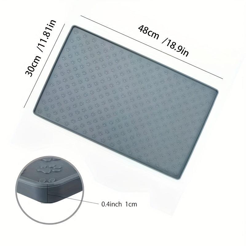 Silicone Pet Food Mat Waterproof Leak Proof Feeding Mat Cats Dogs Foldable
