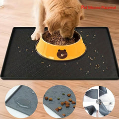 Silicone Pet Food Mat Waterproof Leak Proof Feeding Mat Cats Dogs Foldable