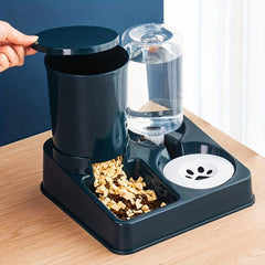2-in-1 Tilted Automatic Cat Feeder & Water Dispenser