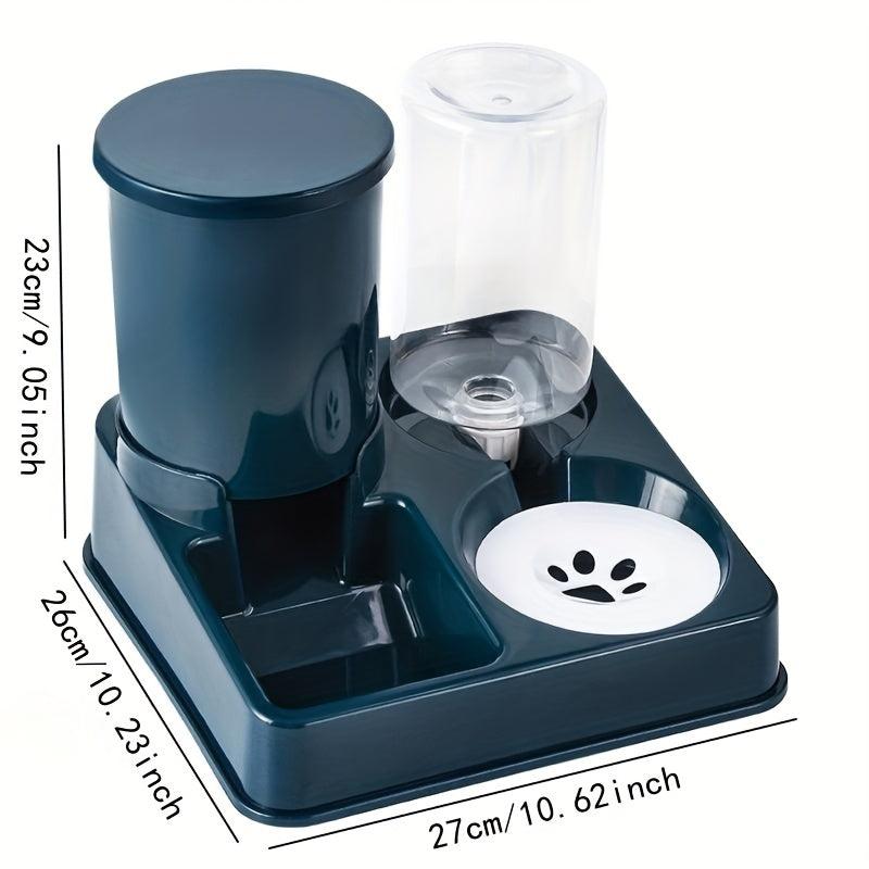 2-in-1 Tilted Automatic Cat Feeder & Water Dispenser