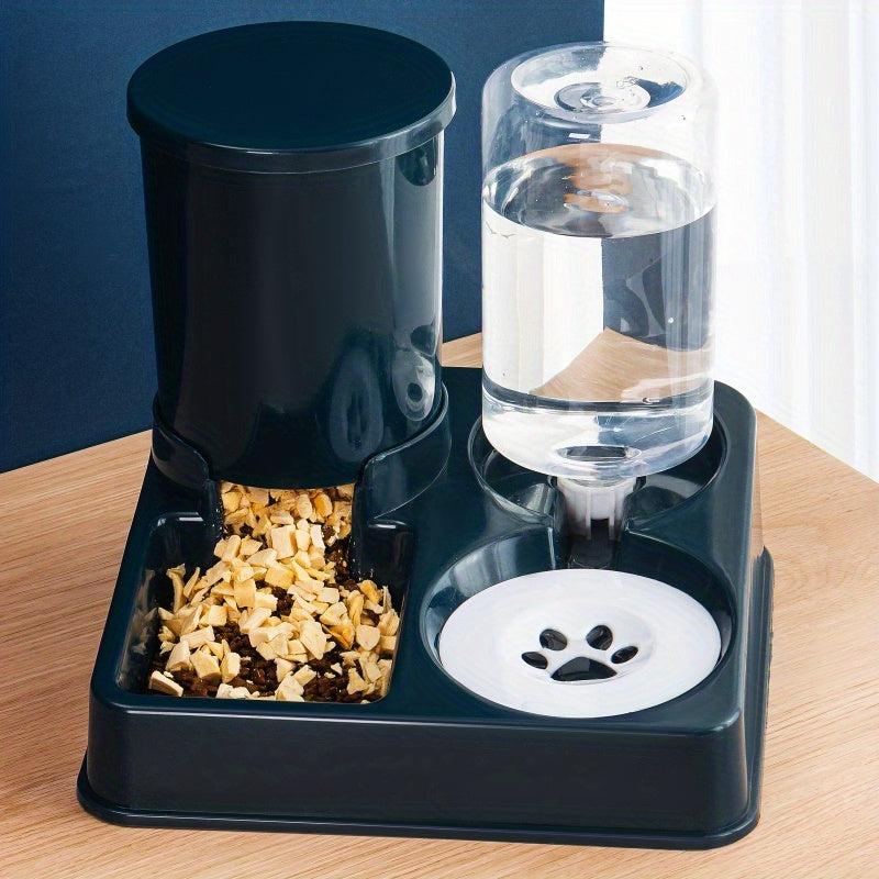2-in-1 Tilted Automatic Cat Feeder & Water Dispenser