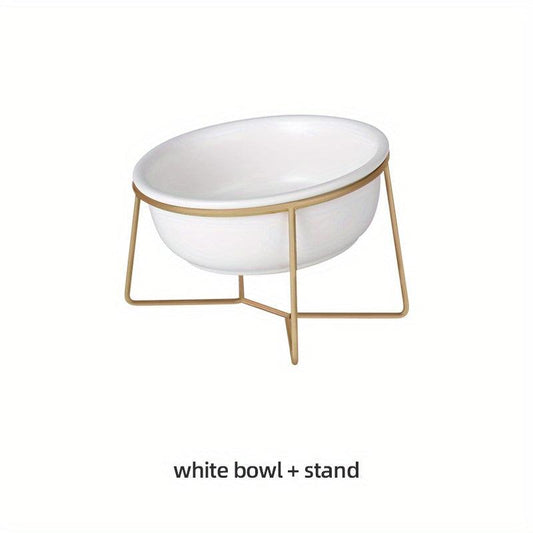Elevated Ceramic Cat Bowl - Food & Water Pet Supplies