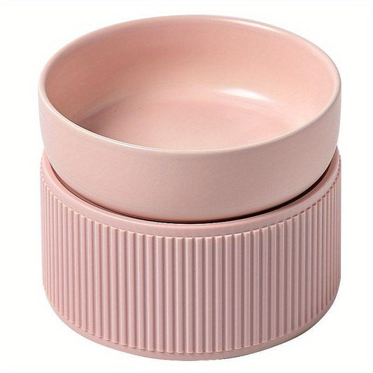 Ceramic Pet Feeding Bowl for Cats & Dogs - Anti Fall Water & Food