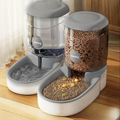 Automatic Pet Food Dispenser for Dogs Gravity Feeder and Waterer