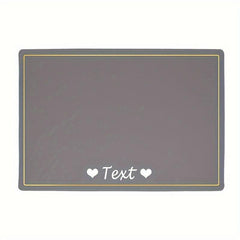 Custom Dog Feeding Mat Waterproof Anti skid with Pet Name Heart Pattern