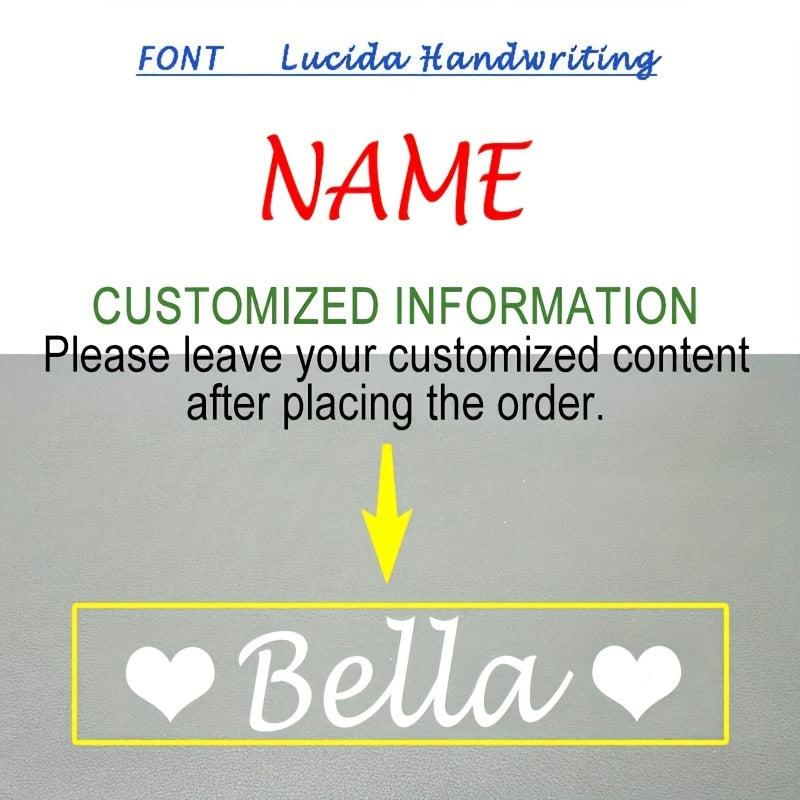 Custom Dog Feeding Mat Waterproof Anti skid with Pet Name Heart Pattern