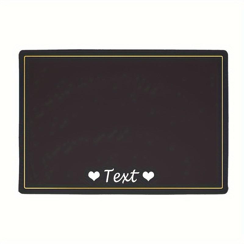 Custom Dog Feeding Mat Waterproof Anti skid with Pet Name Heart Pattern