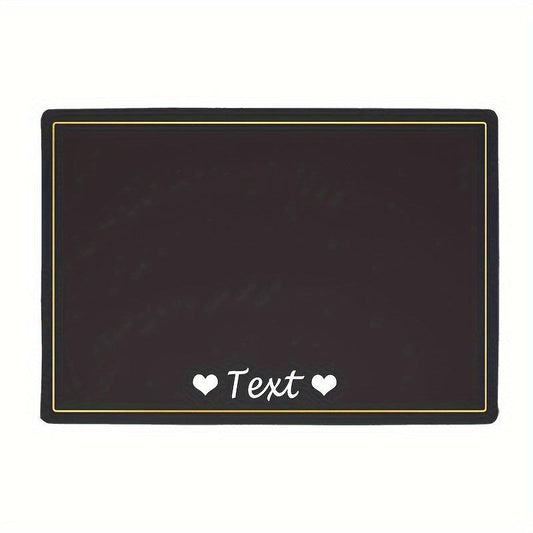Custom Dog Feeding Mat Waterproof Anti skid with Pet Name Heart Pattern
