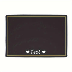 Custom Dog Feeding Mat Waterproof Anti skid with Pet Name Heart Pattern