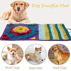 Interactive Dog Snuffle Mat Slow Feeder Toy Portable Foldable Pet Sniffing Pad