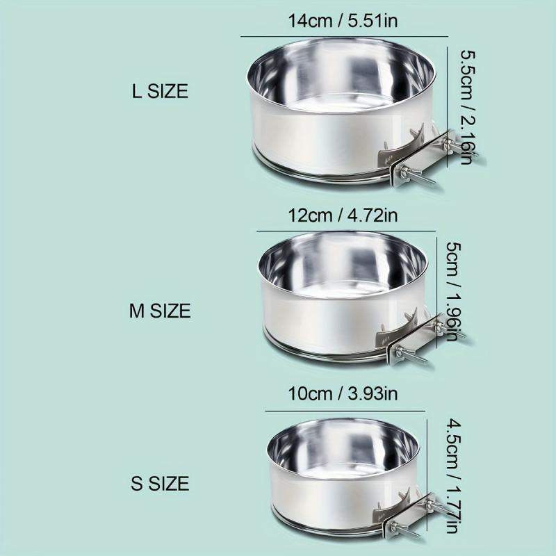 Stainless Steel Dog Food Bowl Cage Feeder