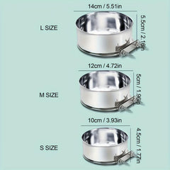 Stainless Steel Dog Food Bowl Cage Feeder