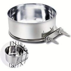 Stainless Steel Dog Food Bowl Cage Feeder
