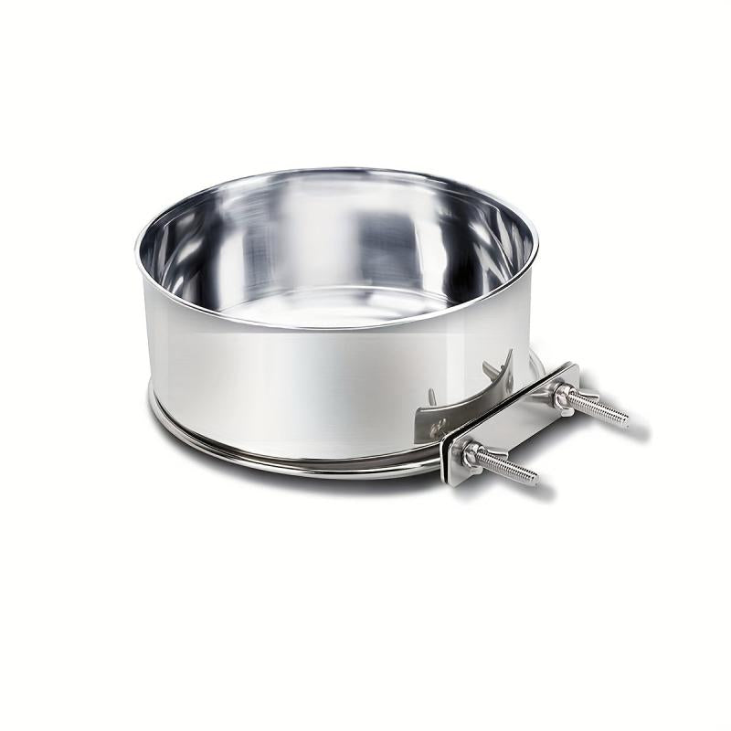 Stainless Steel Dog Food Bowl Cage Feeder