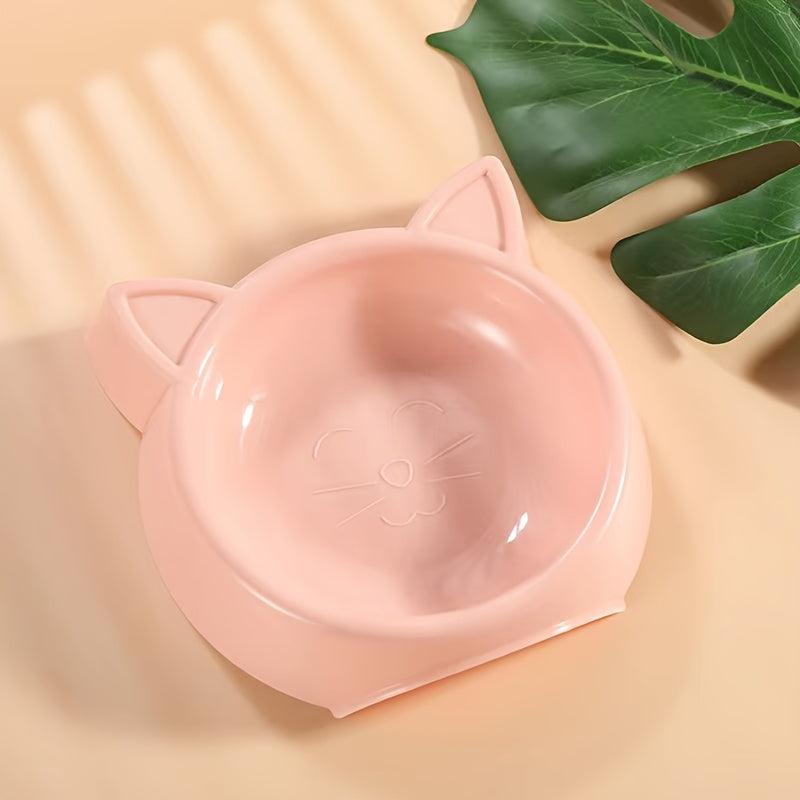 Cat Shape Pet Bowl Anti Overturn Food Bowl Small Medium Dogs Cats