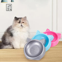 Cat Shape Pet Bowl Anti Overturn Food Bowl Small Medium Dogs Cats