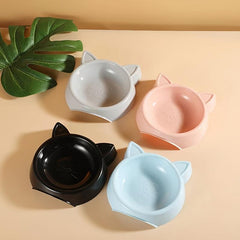 Cat Shape Pet Bowl Anti Overturn Food Bowl Small Medium Dogs Cats