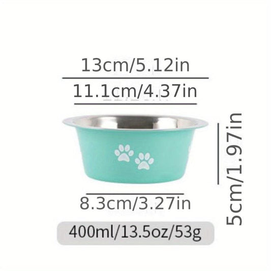Non Slip Stainless Steel Pet Bowl for Dogs & Cats
