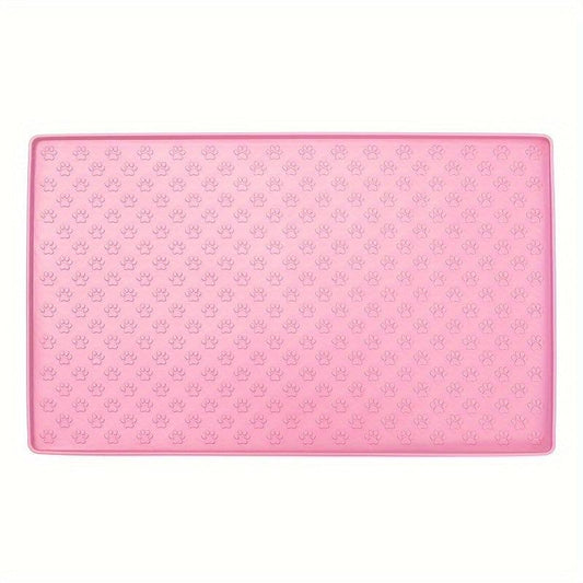 Silicone Non slip Pet Food Mat Easy To Wash Waterproof For Dog And Cat