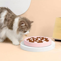 Fish Decor Slow Feeder Cat Bowl Anti-choking Cat Food Bowl