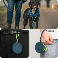 Dog Treat Training Pouch Portable Food Bag Pack Silicone with Lanyard