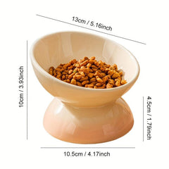 Ceramic Elevated Pet Food Bowls for Dogs/Cats - Improve Digestion
