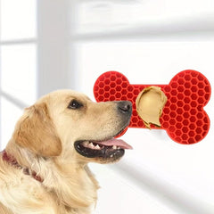 Bone-Shaped Slow Feeder & Licking Pad for Dogs