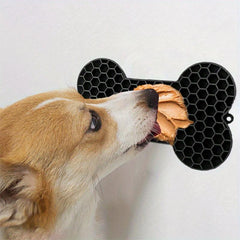 Bone-Shaped Slow Feeder & Licking Pad for Dogs