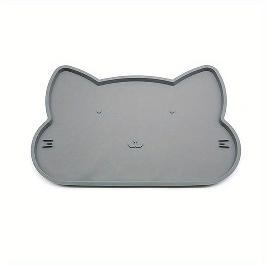 Cat Head Shaped Pet Food Mat - Anti Slip Silicone Feeding Mat