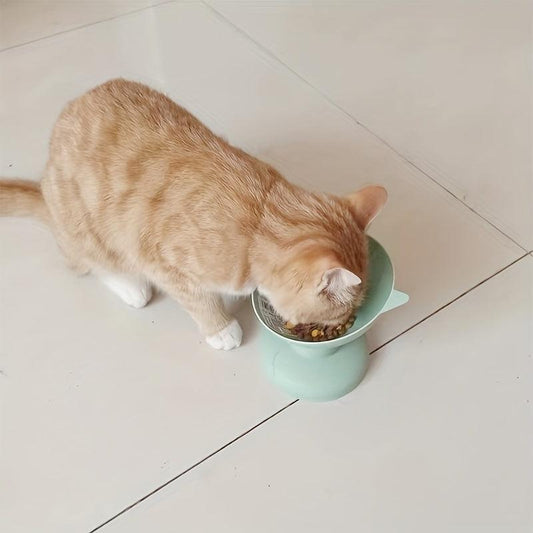 Raised Cat Bowl with Neck Protector for Healthy Eating