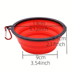 Collapsible Dog Travel Bowl Silicone Portable Dog Food Bowl Water Bowl