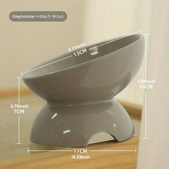 Ceramic Tilted Pet Bowls with Stand for Dogs and Cats