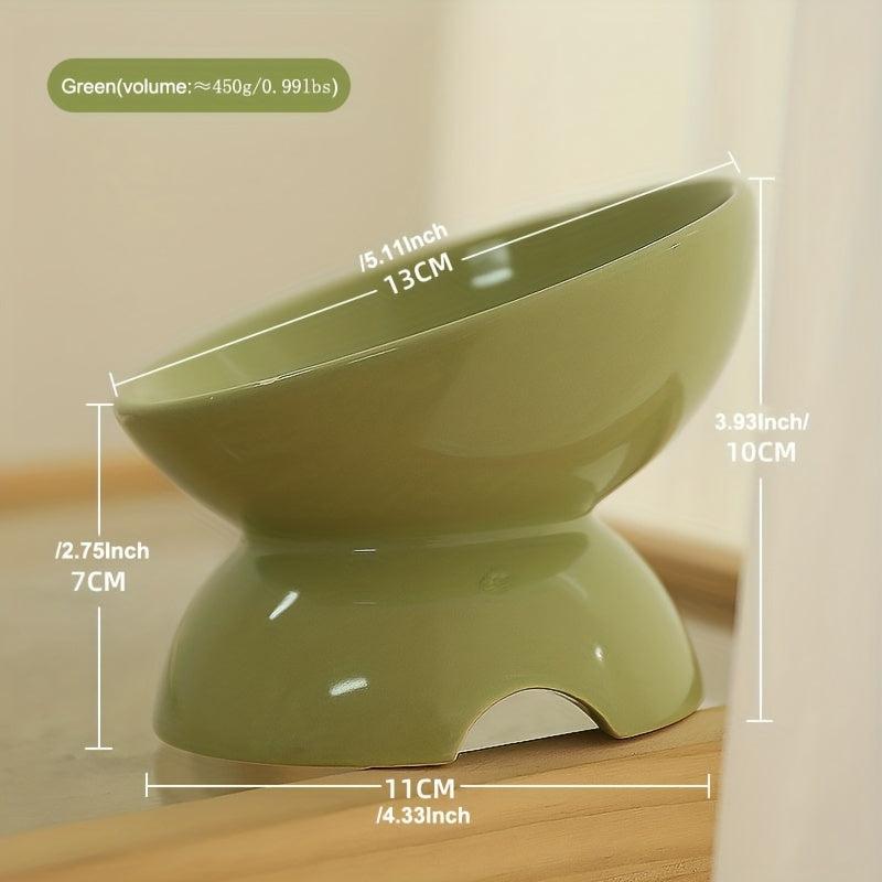 Ceramic Tilted Pet Bowls with Stand for Dogs and Cats