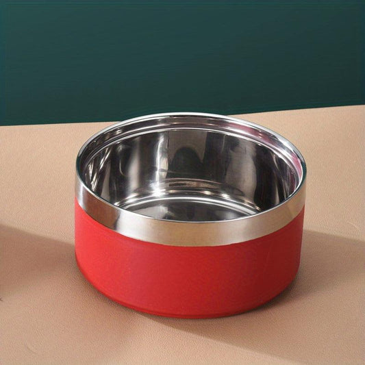 Double Layer Stainless Steel Pet Bowl Anti Slip & Anti Drop