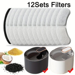 12 Cat Water Fountain Filter Replacement Filters For Automatic Drinking Feeder