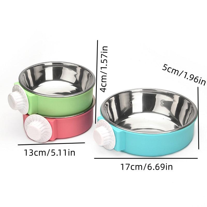 Stainless Steel Pet Food Feeder Hanging Food Dispenser For Dog And Cat