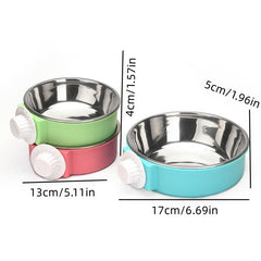 Stainless Steel Pet Food Feeder Hanging Food Dispenser For Dog And Cat